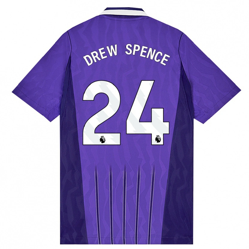 Danxen Niño Camiseta Drew Spence #24 Púrpura Blanco Equipación Tercera 2026/27 La Camisa México