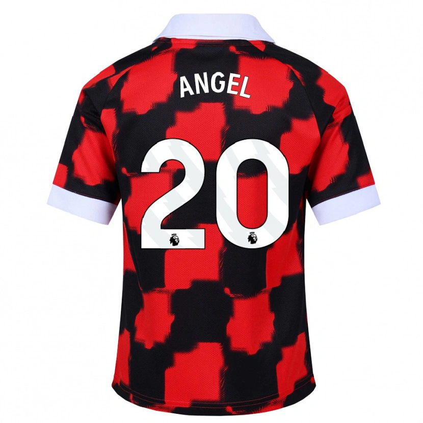 Danxen Niño Camiseta Manuel Ángel #20 Rojo Blanco Negro 2ª Equipación 2026/27 La Camisa México