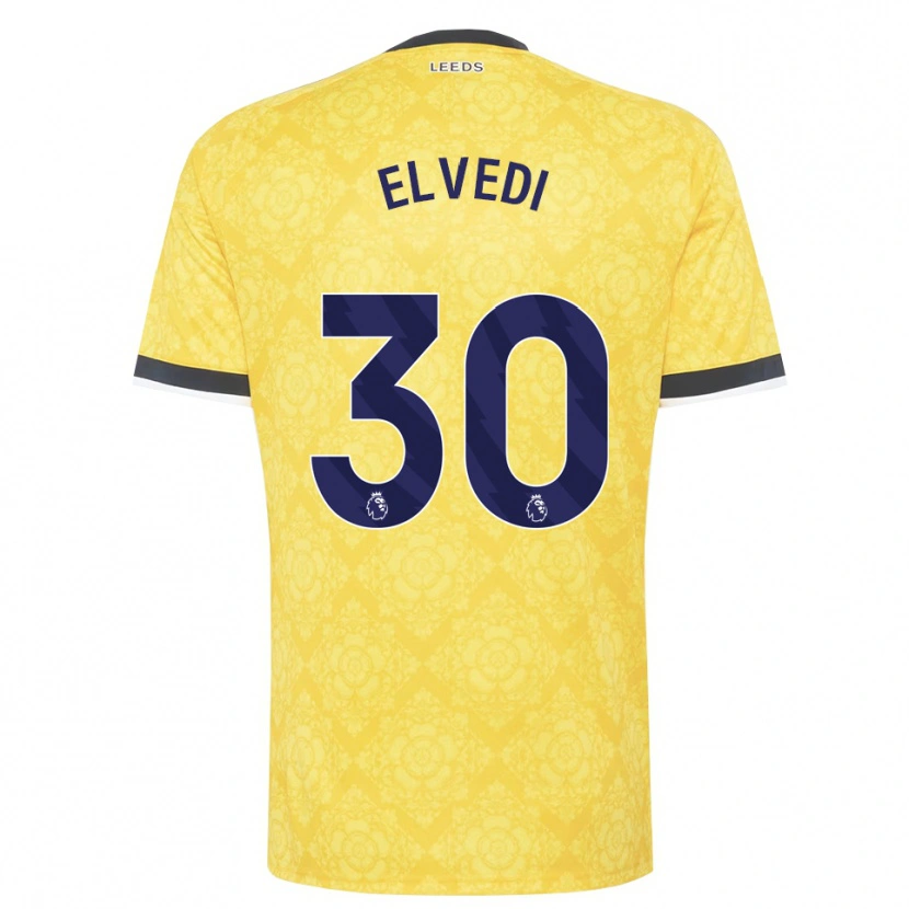 Danxen Niño Camiseta Nico Elvedi #30 Amarillo Blanco Negro 2ª Equipación 2026/27 La Camisa México