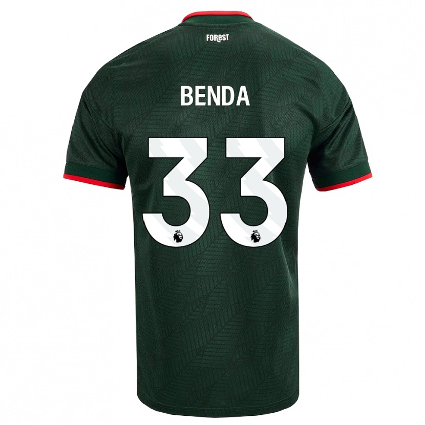 Danxen Niño Camiseta Steven Benda #33 Verdeoscuro Rojo 2ª Equipación 2026/27 La Camisa México