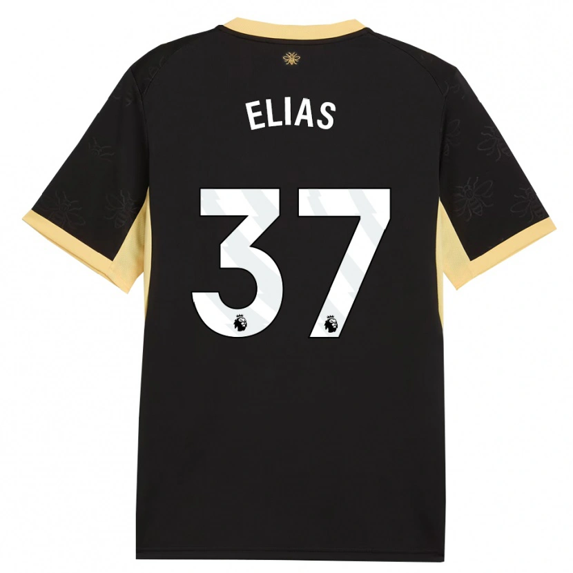 Danxen Hombre Camiseta Allan Andrade Elias #37 Negro Amarillo 2ª Equipación 2026/27 La Camisa México