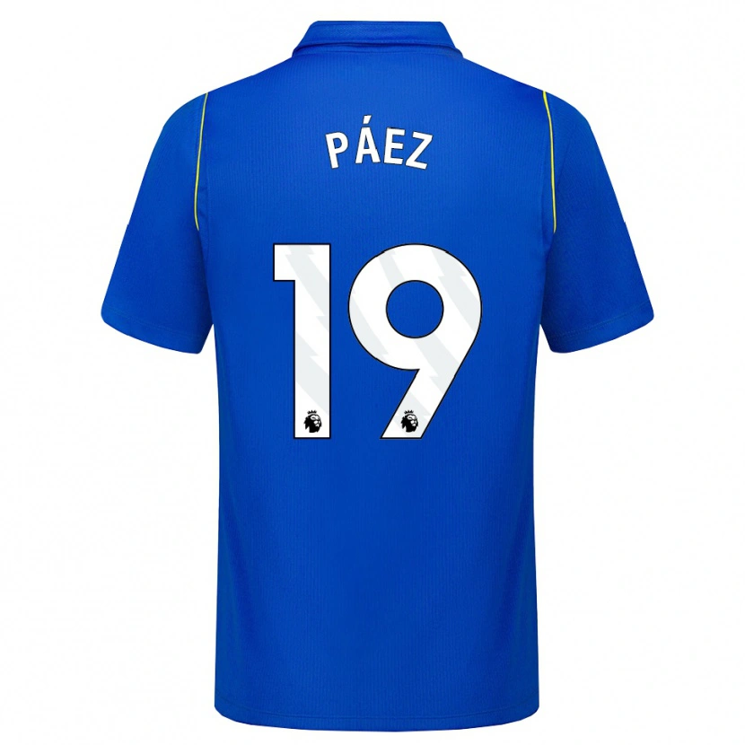 Danxen Hombre Camiseta Kendry Páez #19 Azul Amarillo 1ª Equipación 2026/27 La Camisa México