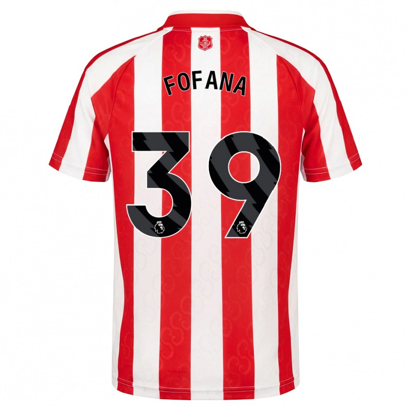 Danxen Hombre Camiseta Malick Fofana #39 Rojo Blanco Negro 1ª Equipación 2026/27 La Camisa México