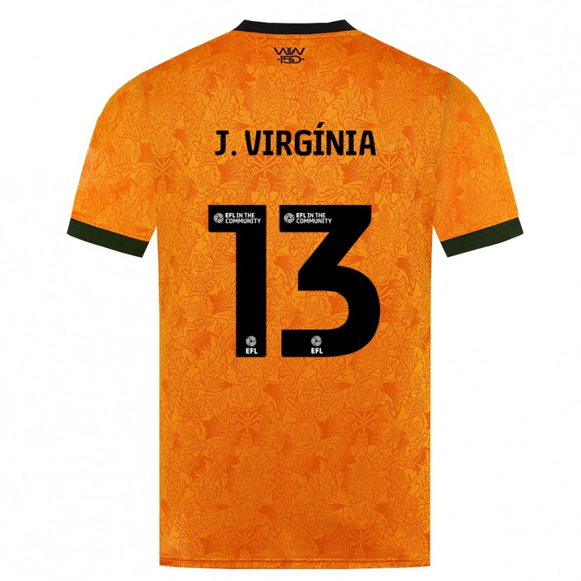 Danxen Hombre Camiseta João Virgínia #13 Naranja Negro 1ª Equipación 2026/27 La Camisa México