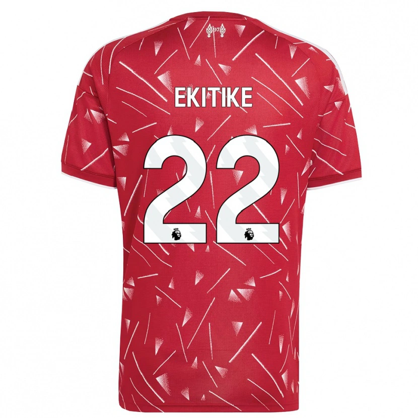 Danxen Hombre Camiseta Hugo Ekitiké #22 Blanco Rojo 1ª Equipación 2026/27 La Camisa México