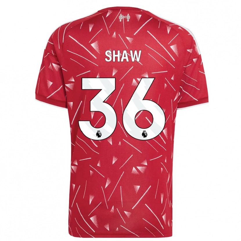 Danxen Hombre Camiseta Zara Shaw #36 Blanco Rojo 1ª Equipación 2026/27 La Camisa México