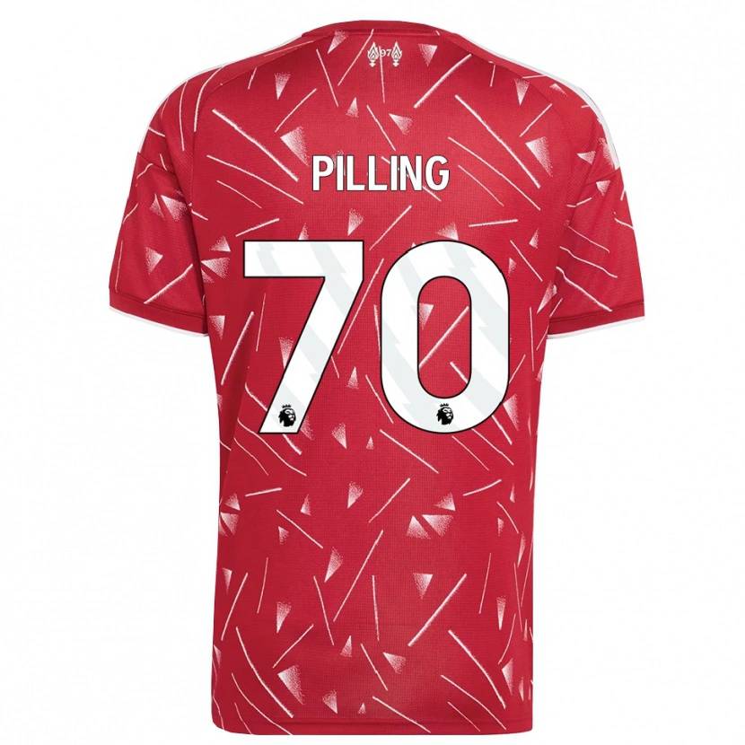 Danxen Hombre Camiseta Tommy Pilling #70 Blanco Rojo 1ª Equipación 2026/27 La Camisa México