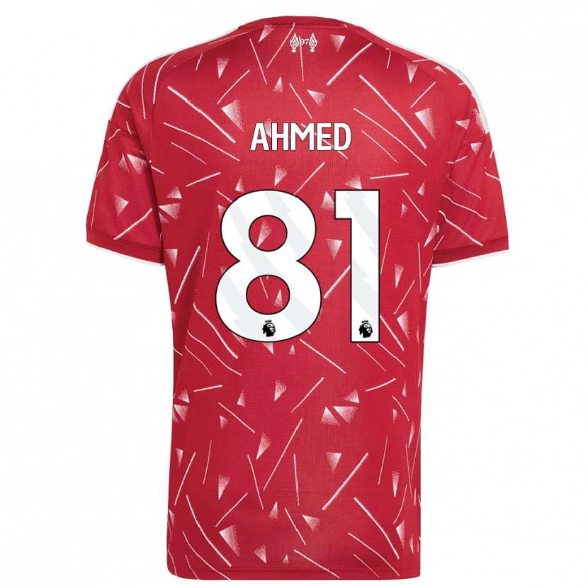 Danxen Hombre Camiseta Karim Ahmed #81 Blanco Rojo 1ª Equipación 2026/27 La Camisa México