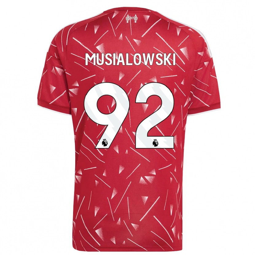 Danxen Hombre Camiseta Mateusz Musialowski #92 Blanco Rojo 1ª Equipación 2026/27 La Camisa México