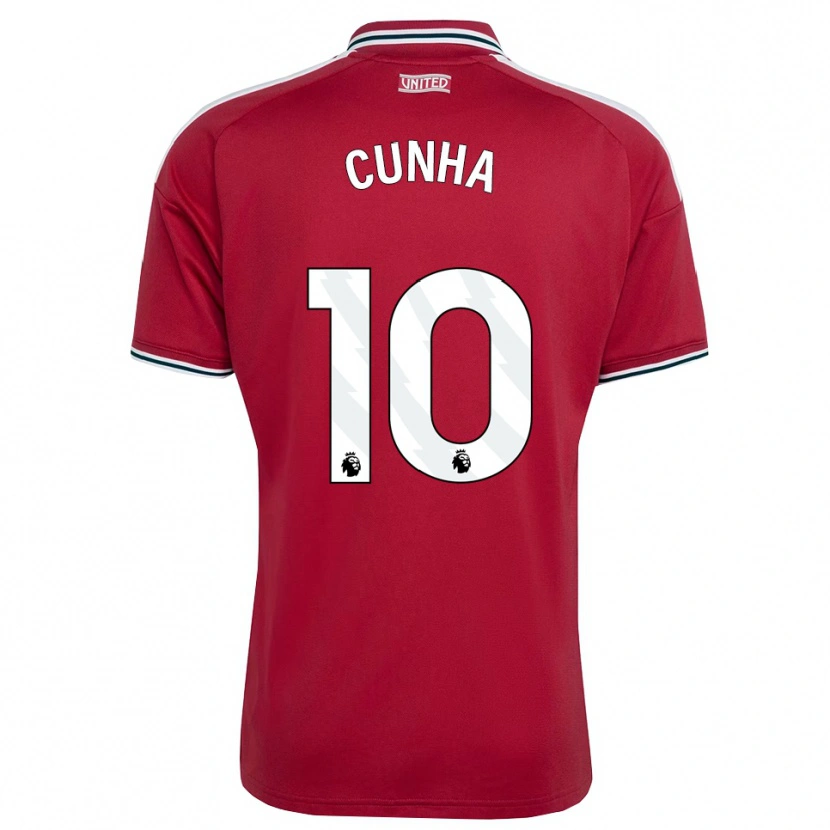 Danxen Hombre Camiseta Matheus Cunha #10 Rojo Amarillo Blanco 1ª Equipación 2026/27 La Camisa México
