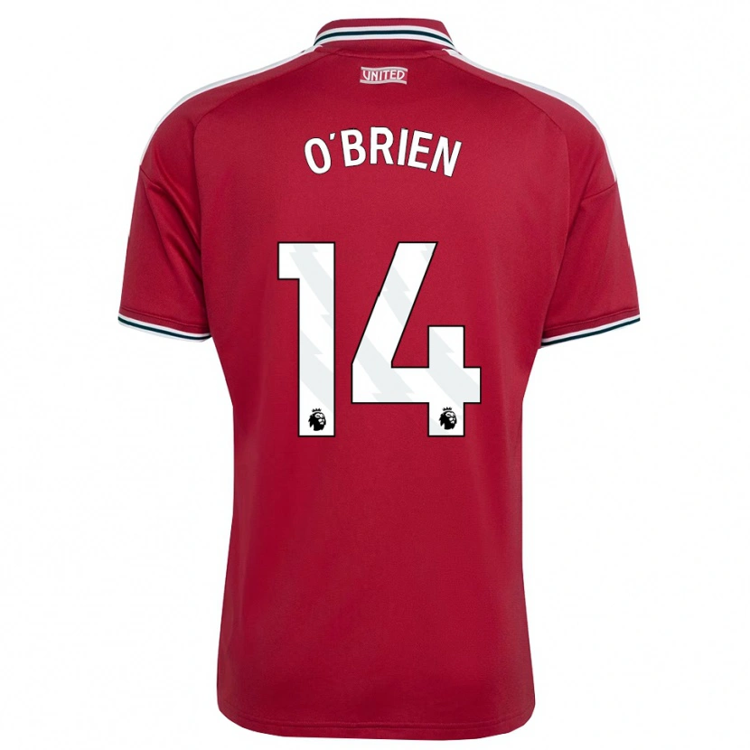 Danxen Hombre Camiseta Sam O'brien #14 Rojo Amarillo Blanco 1ª Equipación 2026/27 La Camisa México