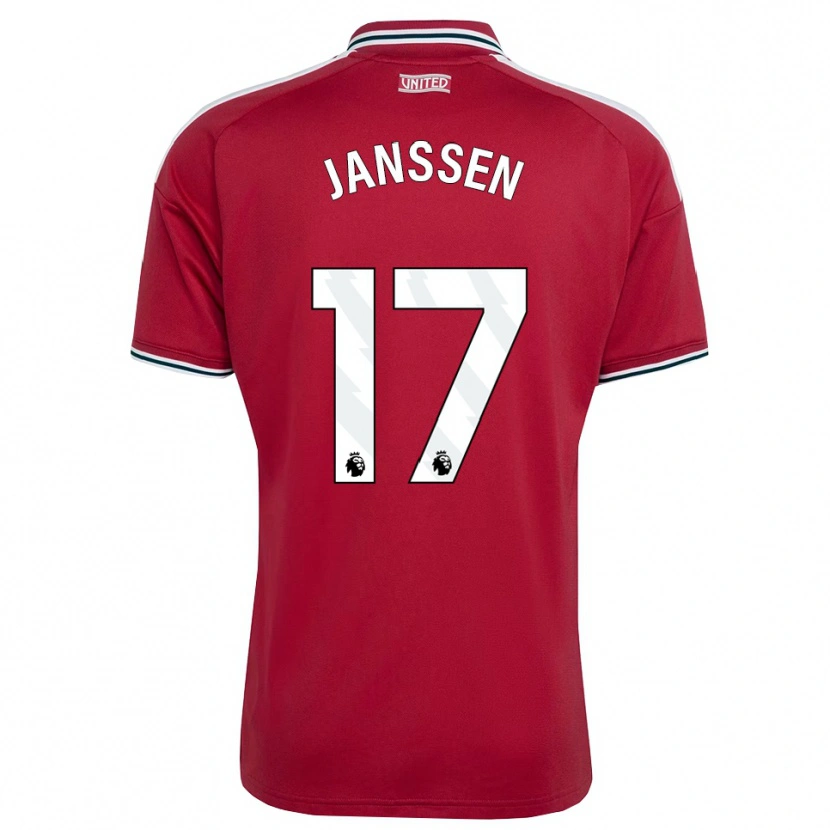 Danxen Hombre Camiseta Dominique Janssen #17 Rojo Amarillo Blanco 1ª Equipación 2026/27 La Camisa México