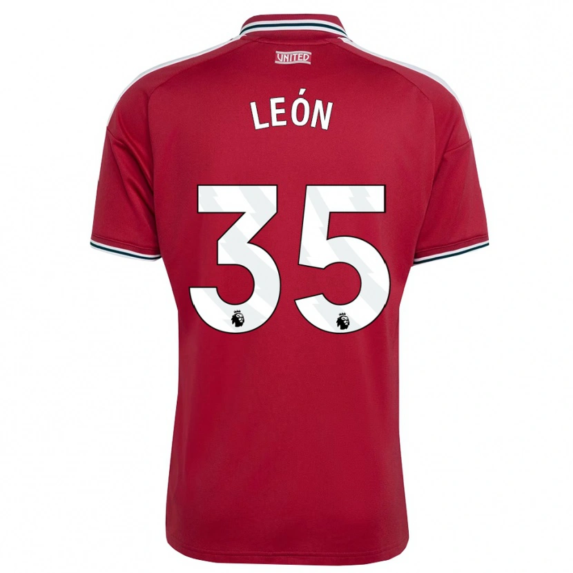 Danxen Hombre Camiseta Diego León #35 Rojo Amarillo Blanco 1ª Equipación 2026/27 La Camisa México