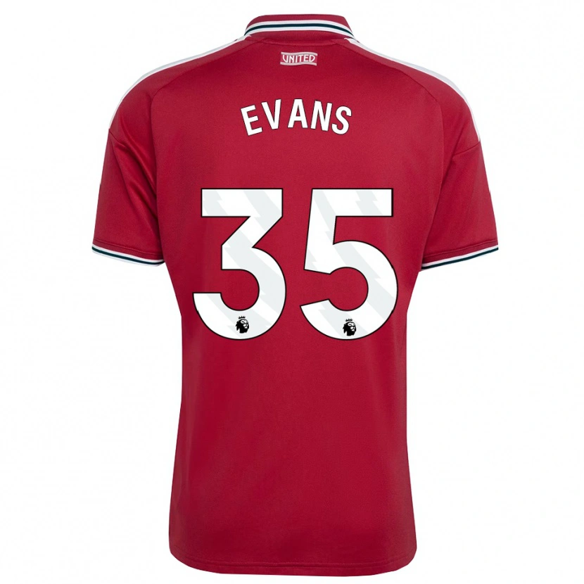 Danxen Hombre Camiseta Jonny Evans #35 Rojo Amarillo Blanco 1ª Equipación 2026/27 La Camisa México