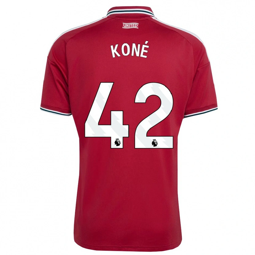 Danxen Hombre Camiseta Sékou Koné #42 Rojo Amarillo Blanco 1ª Equipación 2026/27 La Camisa México