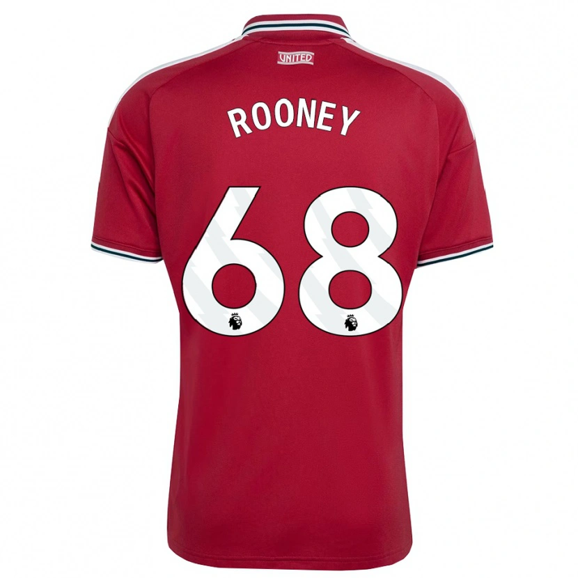 Danxen Hombre Camiseta Kai Rooney #68 Rojo Amarillo Blanco 1ª Equipación 2026/27 La Camisa México