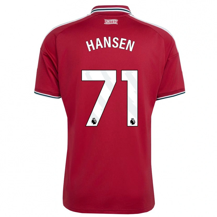Danxen Hombre Camiseta Isak Hansen-Aaroen #71 Rojo Amarillo Blanco 1ª Equipación 2026/27 La Camisa México