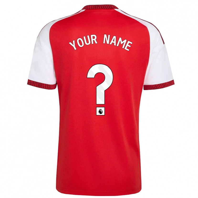 Danxen Hombre Camiseta Su Nombre #0 Rojo Blanco Negro 1ª Equipación 2026/27 La Camisa México