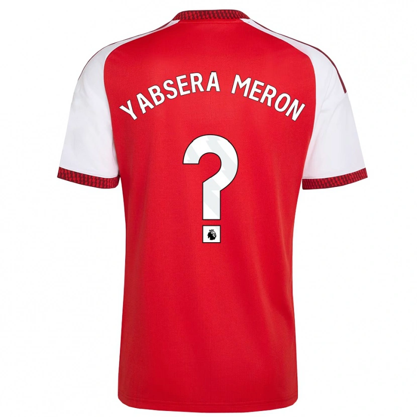 Danxen Hombre Camiseta Yabsera Meron #0 Rojo Blanco Negro 1ª Equipación 2026/27 La Camisa México