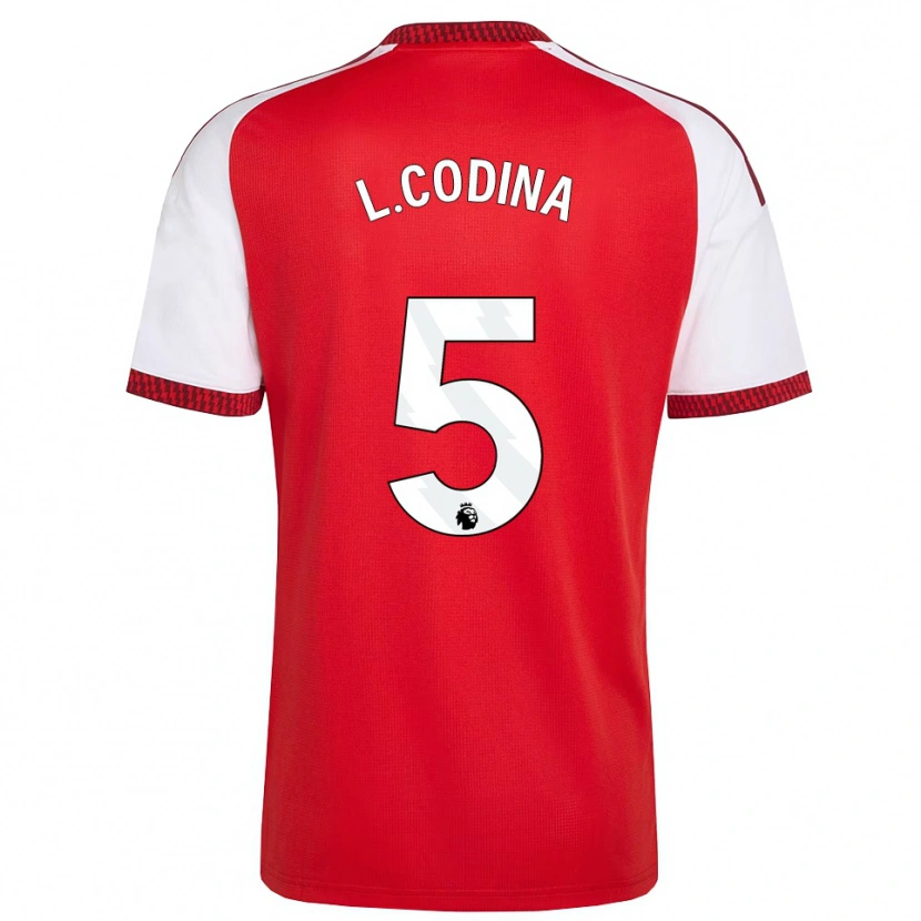 Danxen Hombre Camiseta Laia Codina #5 Rojo Blanco Negro 1ª Equipación 2026/27 La Camisa México
