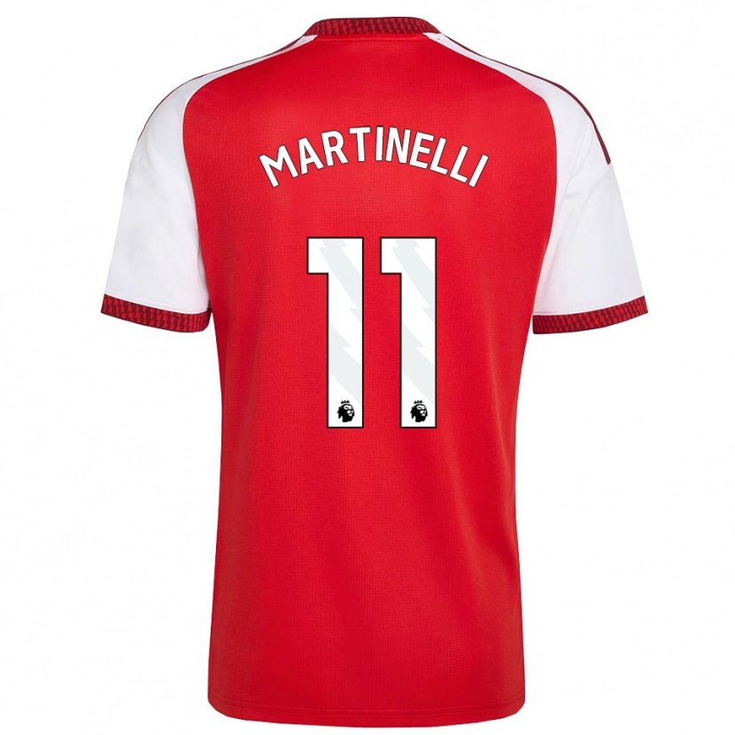 Danxen Hombre Camiseta Gabriel Martinelli #11 Rojo Blanco Negro 1ª Equipación 2026/27 La Camisa México