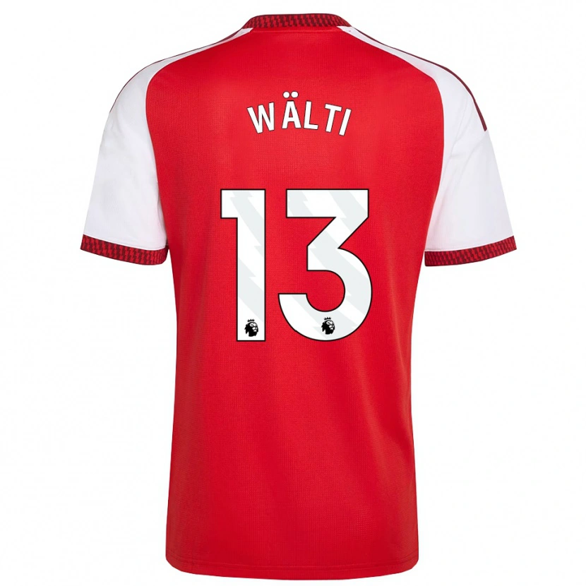 Danxen Hombre Camiseta Lia Wälti #13 Rojo Blanco Negro 1ª Equipación 2026/27 La Camisa México