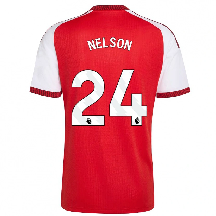Danxen Hombre Camiseta Reiss Nelson #24 Rojo Blanco Negro 1ª Equipación 2026/27 La Camisa México