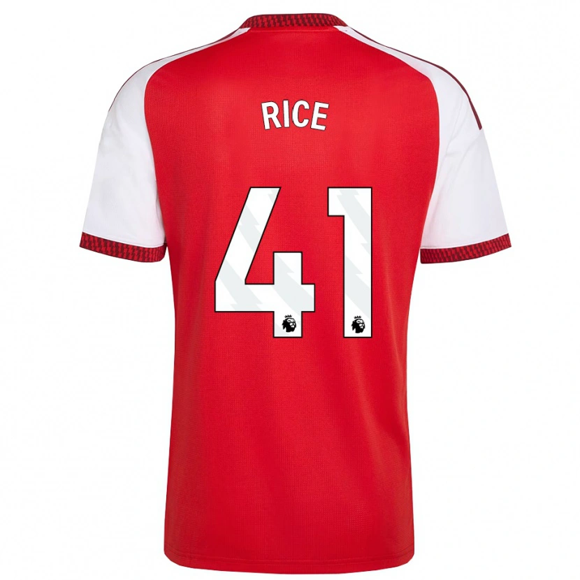 Danxen Hombre Camiseta Declan Rice #41 Rojo Blanco Negro 1ª Equipación 2026/27 La Camisa México