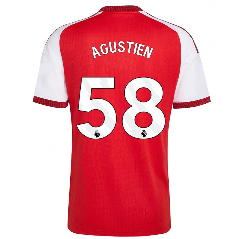 Danxen Hombre Camiseta Demiane Agustien #58 Rojo Blanco Negro 1ª Equipación 2026/27 La Camisa México