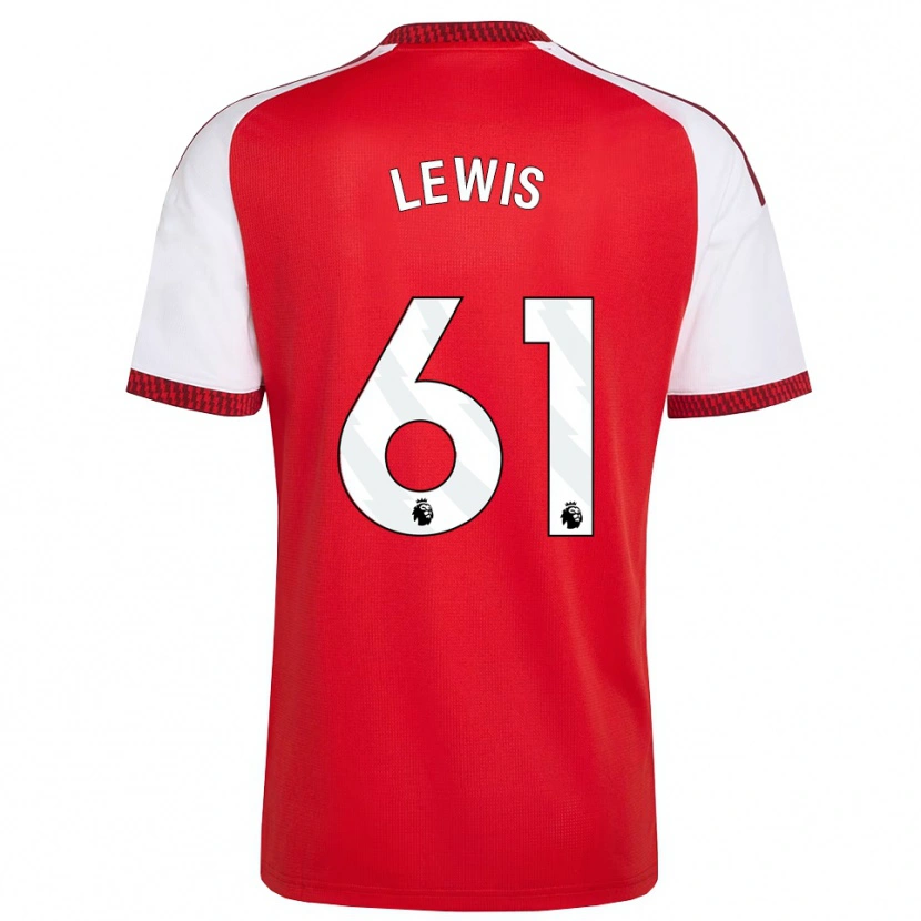 Danxen Hombre Camiseta George Lewis #61 Rojo Blanco Negro 1ª Equipación 2026/27 La Camisa México