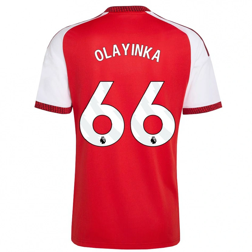 Danxen Hombre Camiseta James Olayinka #66 Rojo Blanco Negro 1ª Equipación 2026/27 La Camisa México