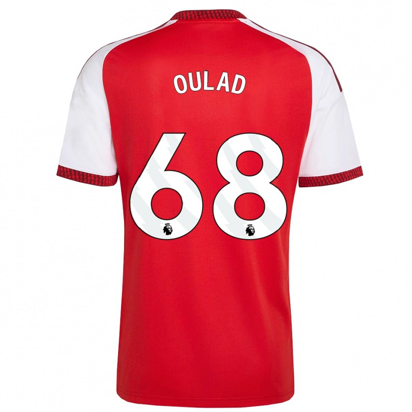 Danxen Hombre Camiseta Salah-Eddine Oulad M'hand #68 Rojo Blanco Negro 1ª Equipación 2026/27 La Camisa México