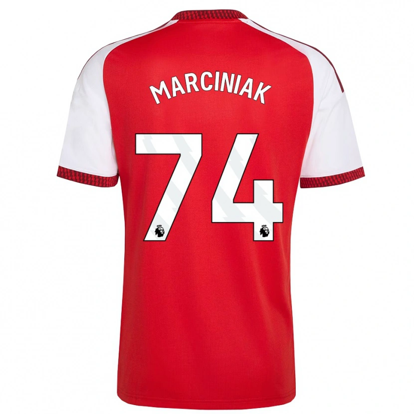 Danxen Hombre Camiseta Alex Marciniak #74 Rojo Blanco Negro 1ª Equipación 2026/27 La Camisa México