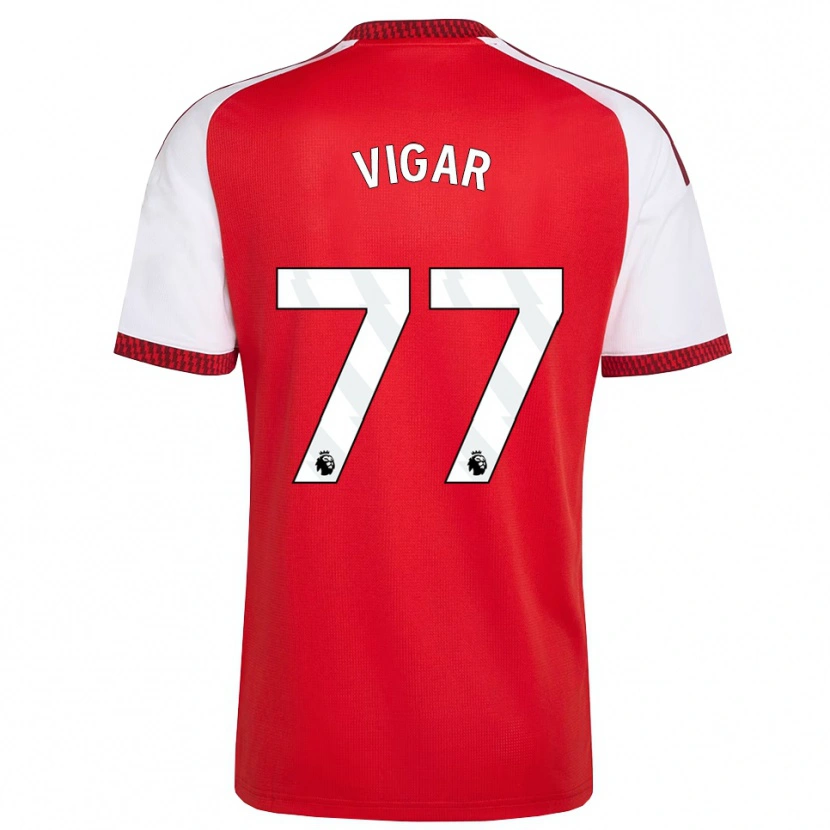 Danxen Hombre Camiseta Billy Vigar #77 Rojo Blanco Negro 1ª Equipación 2026/27 La Camisa México