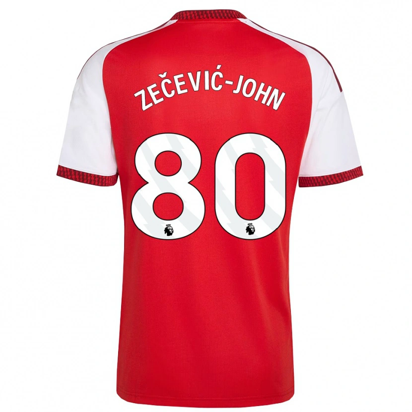Danxen Hombre Camiseta Louis Zečević-John #80 Rojo Blanco Negro 1ª Equipación 2026/27 La Camisa México