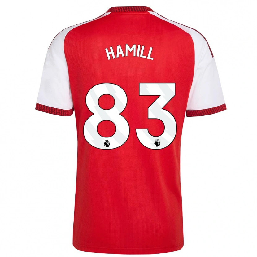 Danxen Hombre Camiseta Callan Hamill #83 Rojo Blanco Negro 1ª Equipación 2026/27 La Camisa México