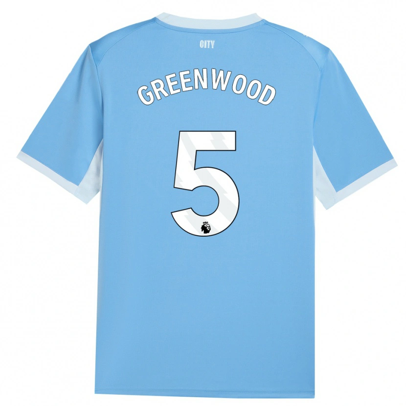 Danxen Hombre Camiseta Alex Greenwood #5 Azulcieloclaro Blanco 1ª Equipación 2026/27 La Camisa México