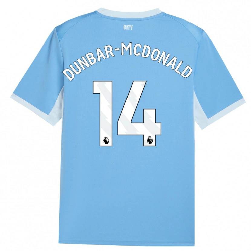 Danxen Hombre Camiseta Christian Dunbar-Mcdonald #14 Azulcieloclaro Blanco 1ª Equipación 2026/27 La Camisa México