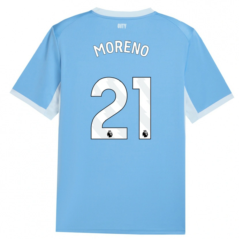 Danxen Hombre Camiseta Marlos Moreno #21 Azulcieloclaro Blanco 1ª Equipación 2026/27 La Camisa México