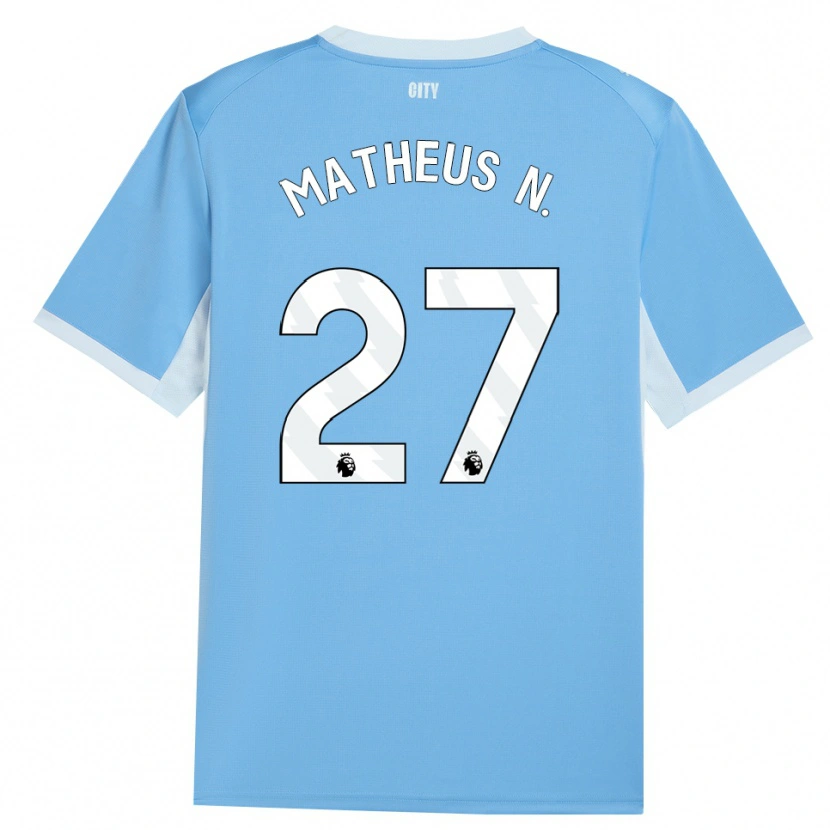 Danxen Hombre Camiseta Matheus Nunes #27 Azulcieloclaro Blanco 1ª Equipación 2026/27 La Camisa México