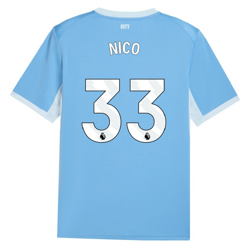 Danxen Hombre Camiseta Nico O'reilly #33 Azulcieloclaro Blanco 1ª Equipación 2026/27 La Camisa México