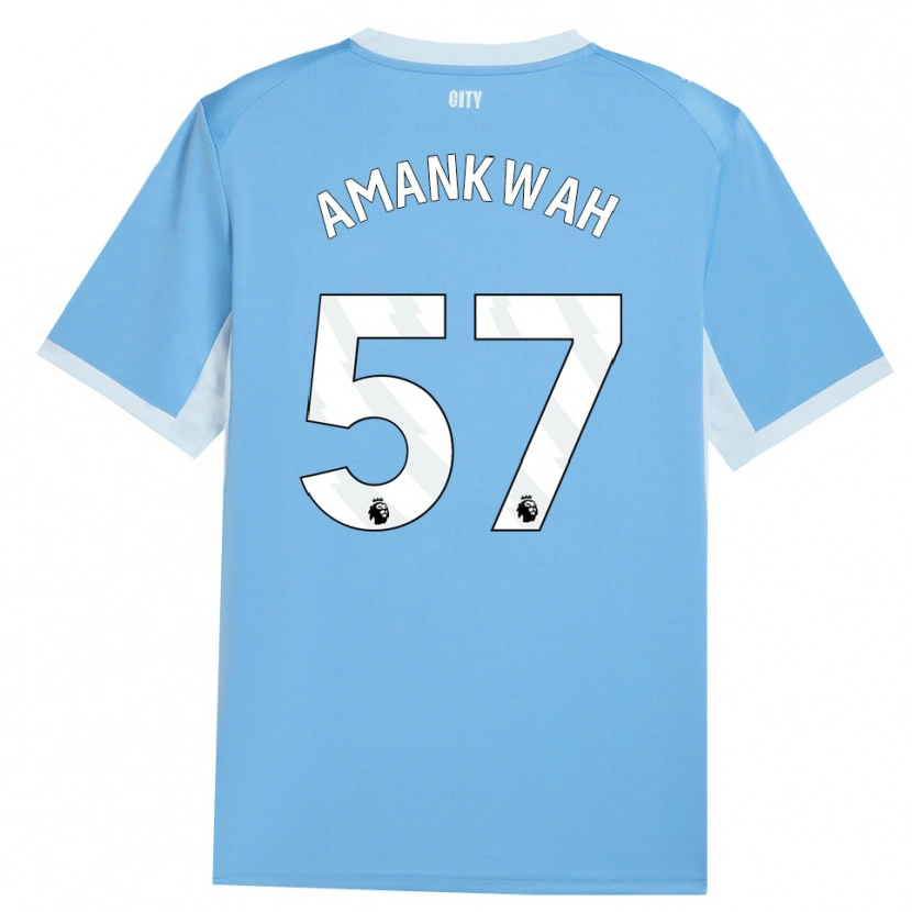 Danxen Hombre Camiseta Yeboah Amankwah #57 Azulcieloclaro Blanco 1ª Equipación 2026/27 La Camisa México