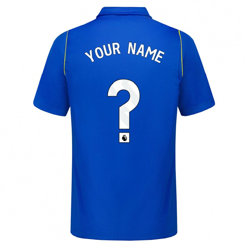 Danxen Hombre Camiseta Su Nombre #0 Azul Amarillo 1ª Equipación 2026/27 La Camisa México