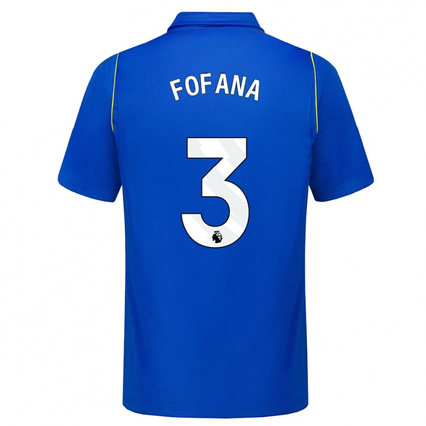 Danxen Hombre Camiseta Wesley Fofana #3 Azul Amarillo 1ª Equipación 2026/27 La Camisa México