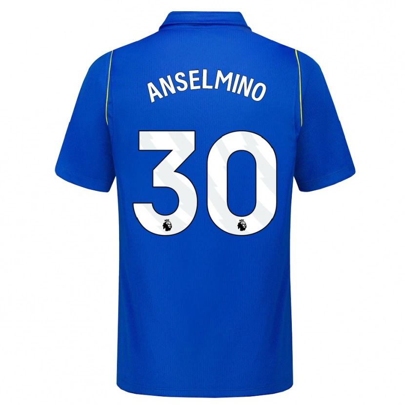 Danxen Hombre Camiseta Aarón Anselmino #30 Azul Amarillo 1ª Equipación 2026/27 La Camisa México