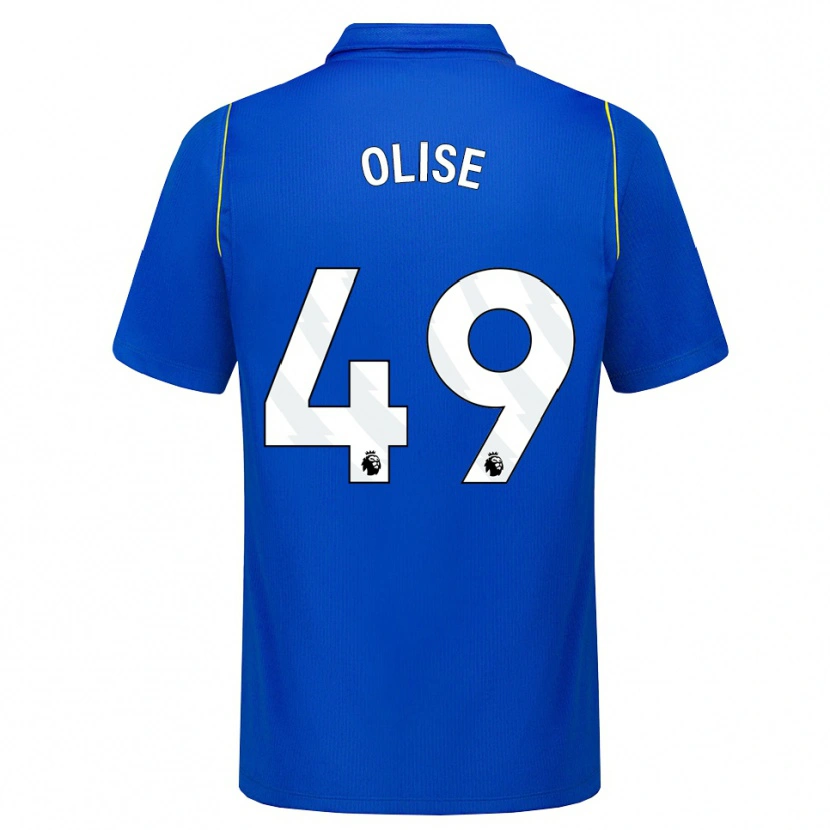 Danxen Hombre Camiseta Richard Olise #49 Azul Amarillo 1ª Equipación 2026/27 La Camisa México