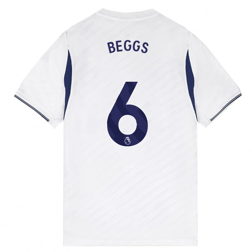 Danxen Hombre Camiseta Jamel Beggs #6 Blanco Rojo Púrpura 1ª Equipación 2026/27 La Camisa México