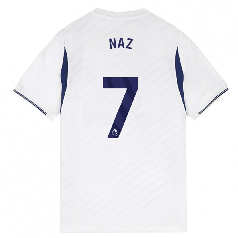 Danxen Hombre Camiseta Jessica Naz #7 Blanco Rojo Púrpura 1ª Equipación 2026/27 La Camisa México