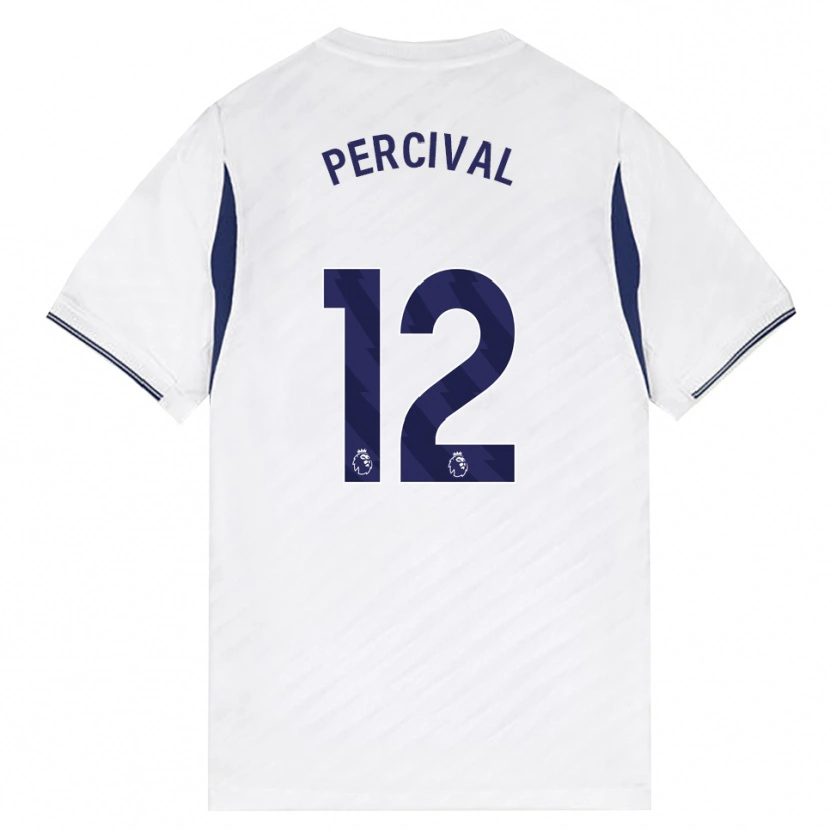 Danxen Hombre Camiseta Ria Percival #12 Blanco Rojo Púrpura 1ª Equipación 2026/27 La Camisa México