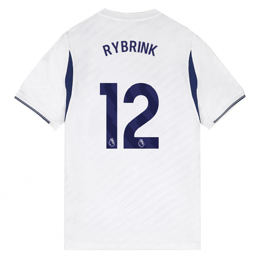 Danxen Hombre Camiseta Josefine Rybrink #12 Blanco Rojo Púrpura 1ª Equipación 2026/27 La Camisa México